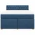 Vidaxl Box spring postelja z vzmetnico modra 140x190 cm blago