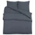 Set posteljine za poplun antracit 200x200 cm pamučni