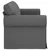 Vidaxl Kavč Temno siva 215 x 82 x 80 cm blago