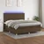Vidaxl Box spring postelja z vzmetnico LED temno rjava 160x200cm blago