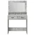 Toaletni stol Betonski sivi 79 x 41 x 135 cm Konstruirano drvo