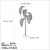Aberto Design Podna lampa Palm 13925 , 71 x 71 x 157 cm, 5 x E14, 250 cm Kabl,, Zlatne boje