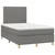 Vidaxl Box spring postelja z vzmetnico temno siva 120x200 cm blago