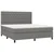 Vidaxl Box spring postelja z vzmetnico LED temno siva 180x200 cm blago