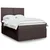 Vidaxl Box spring postelja z vzmetnico temno rjav 140x190 cm blago