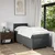 Vidaxl Box spring postelja z vzmetnico temno siva 90x200 cm blago