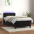 Vidaxl Box spring postelja z vzmetnico LED črna 80x200 cm žamet