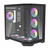darkFlash Darkflash FT418 PRO ohišje za računalnik + 7 aRGB ventilatorjev (črno)