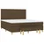 Vidaxl Box spring postelja z vzmetnico temno rjava 180x200 cm blago