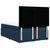 Vidaxl Box spring postelja z vzmetnico modra 140x200 cm blago