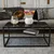 Hanah Home Asude Klub sto, 95x43x55cm, Crni
