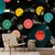 Tapeta pisane retro vinilne plošče - 294x270