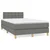 Vidaxl Box spring postelja z vzmetnico temno siva 120x190 cm blago