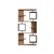 Hanah Home Polica 90x171,9x24,6cm Bež-Antracit