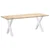 Noge za blagovaonski stol u obliku slova X, 2 kom, bijele, 80 x (72-73) cm, čelik