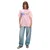 Cropp - Predimenzionirana majica s printom - pastelno pink