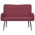 Vidaxl Kavč za 2 osebi Vinorodna rdeča 115 x 61 x 87 cm Blago