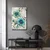 Slika cvetlična mozaika v turkiznih tonih - 40x60