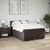 Vidaxl Box spring postelja z vzmetnico temno rjava 160x200 cm blago