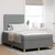 Vidaxl LED Box Spring Postelja Svetlo siva 120 x 190 cm blago