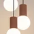 Sollux SL.1735 - Luster na sajli HALO 3xG9/8W/230V, prečnik 25 cm, braon