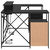 Stol s policom Crni hrast 182 x 101 x 87,5 cm Konstruirano drvo