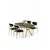 Hanah Home Trpezarijski set, 5 komada, Crni