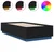 Okvir za krevet s LED svjetlima crni 90 x 190 cm drveni