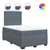 vidaXL Box spring postelja z vzmetnico temno siva 120x200 cm žamet