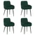 Trpezarijske stolice 4 pcs Baršun Tamnozelena 57 x 50 x 85 cm