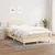 Vidaxl Box spring postelja z vzmetnico krem 120x200 cm blago