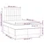 Vidaxl Box spring postelja z vzmetnico LED sv. siva 120x200 cm blago