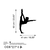 Wallity Zidna dekoracija Yoga 25, 41 x 60 cm, Crna