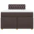 Vidaxl Box spring postelja z vzmetnico temno rjav 120x200 cm blago