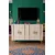 Hanah Home komoda Ilay 120, 120 cm, bela / travertin / zlatna