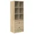 Stol s ladicama s policom s pohranom 2 pcs Sonoma hrast