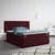 Boxspring Krevet Palace 160/200 cm , boja crnog vina