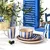 Home Talerz deserowy Dolce Vita 20 cm niebieskie pasy