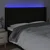 Vidaxl LED posteljno vzglavje črno 183x16x118/128 cm blago