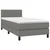 Vidaxl Box spring postelja z vzmetnico LED temno siva 90x200 cm blago