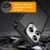 Maska za mobilni telefon iPhone 16 Pro Max DEFENDER SAFEGUARD, Crna