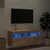 Zidni TV ormarić s LED svjetlima boja hrasta 100x30x40 cm