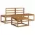 Set vanjskih sofa 3 pcs Prirodna Čvrsto drvo akacije
