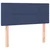 vidaXL Box spring postelja z vzmetnico LED modra 90x200 cm blago