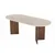 HANAH HOME Trpezarijski sto Sabella Travertine Venezia Walnut