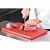 Daska za rezanje 53x32.5x1.5 cm crvena pvc Kesper