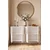 Hanah Home komoda Nota 120, 120 cm, bela / srebrna