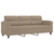 2-dijelni set sofa s jastucima smeđesivi od mikrovlakana
