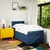 Vidaxl Box spring postelja z vzmetnico modra 90x200 cm blago