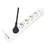 LOGILINK Produžni kabl 5 mesta, 2 USB, prekidač 1,5m, beli